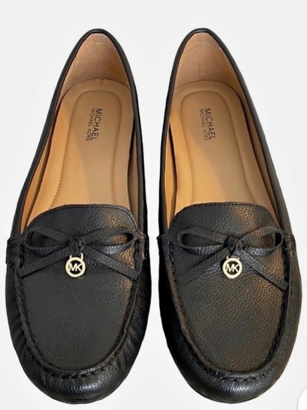 Michael Kors Fulton Moc Black Logo Charm Moccasins